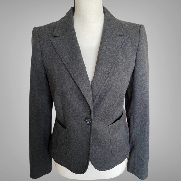 The Limited Jackets & Blazers - The Limited Dark Grey Long Sleeve Jacket /Blazer Size 2